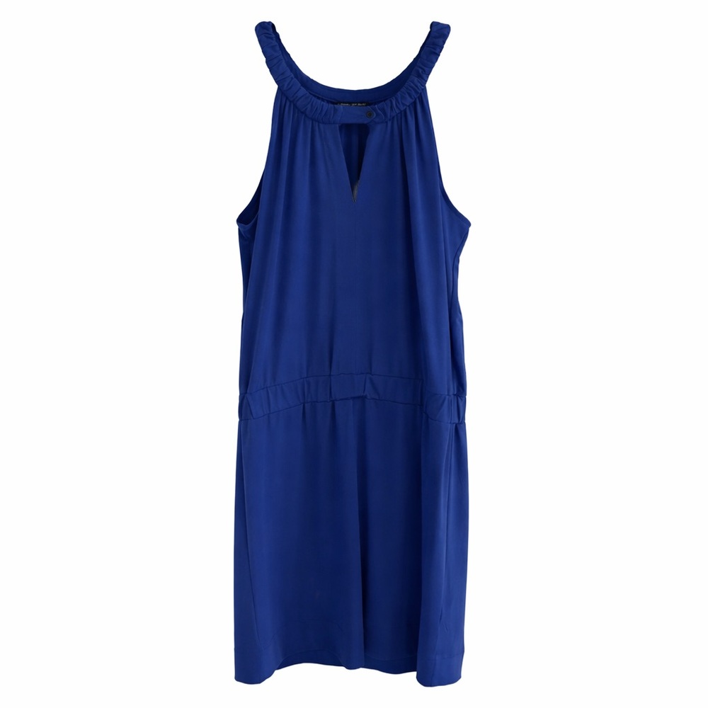Banana Republic Blue Shift Dress Small Sleeveless Stretch Career Work Office